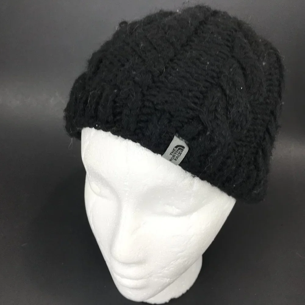 The North Face Dark Grey Fleece lined Wool blend Beanie